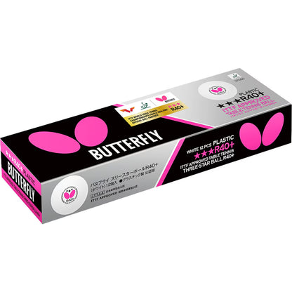 Butterfly R40+ 3-Star Ball White